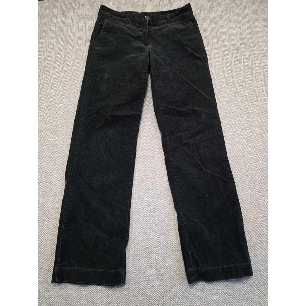 Tommy Hilfiger Mens 6 Black Corduroy Straight Leg Pants Stretch Cotton Trousers